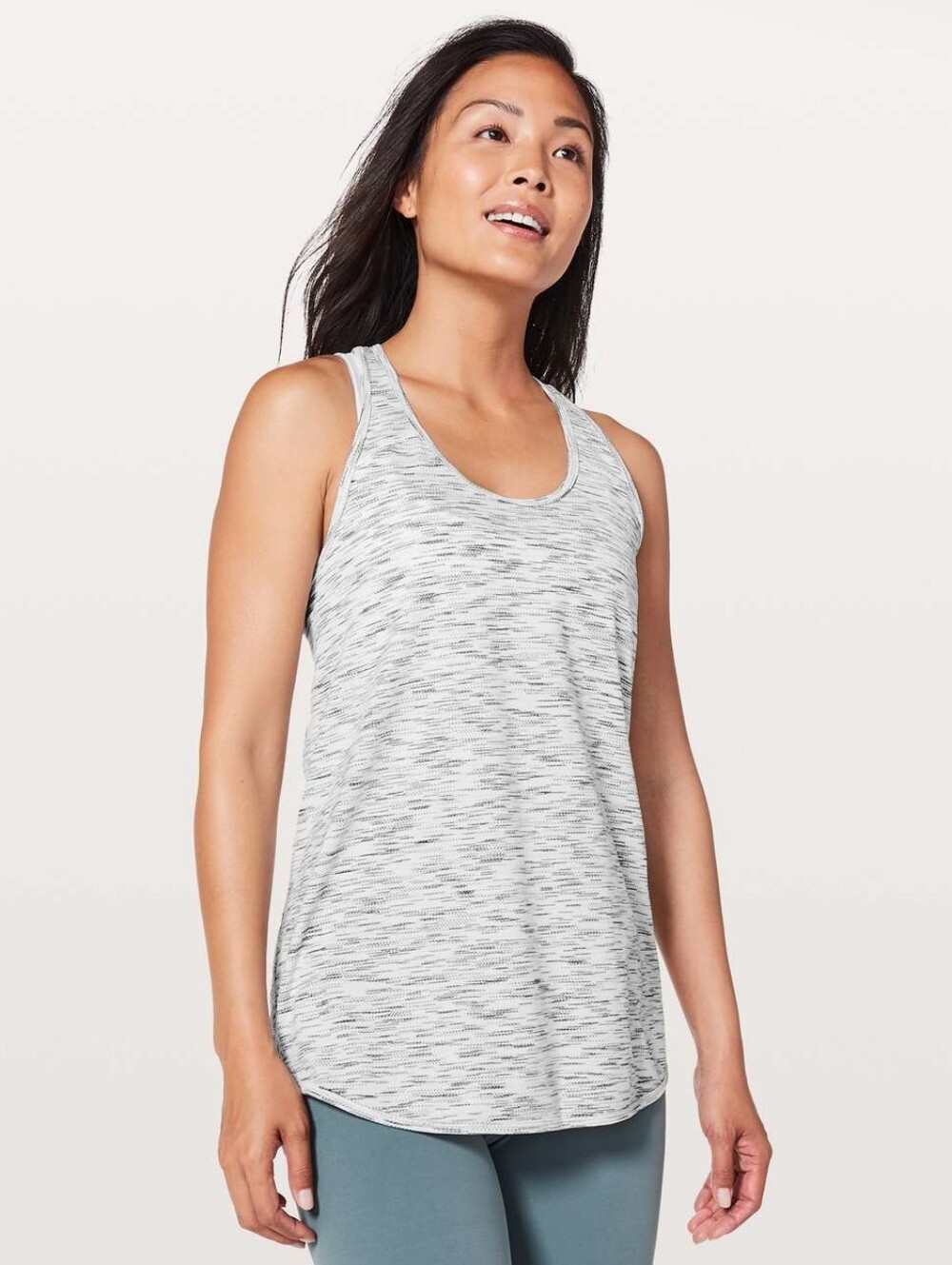 { Lululemon } Tank Top Space Dye Light Gray
